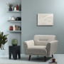 Light blue tones in reading corner will leave you feeling mellow