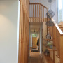Light tones painted in hall way/ stair walls brighten space