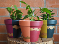 A pot-tastic DIY: Make your own colourful plant pots 