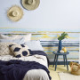 bedroom, blue, coastal, ombre, feature, paint effects