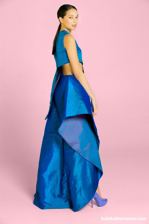 Resene fashion, Resene paint, fashion colours, Resene optimist, blue dress