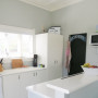 kitchen, neutrals, blackboard paint, paint ideas, notice board