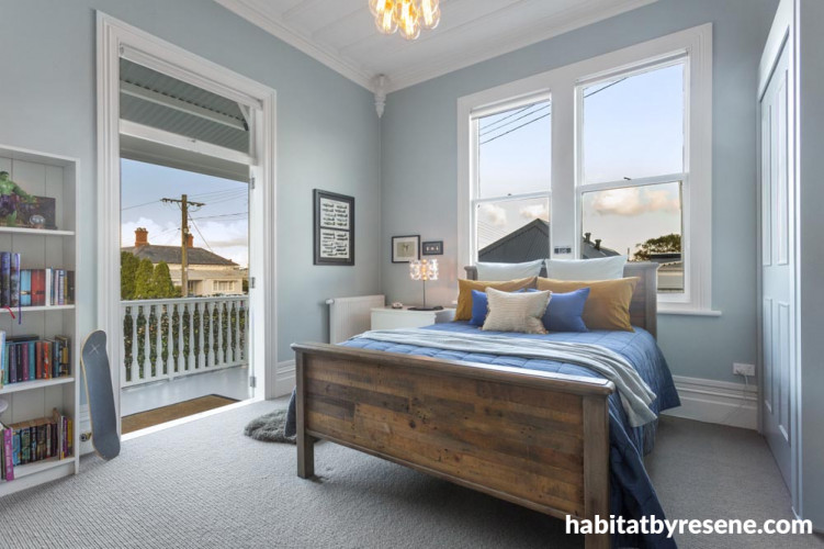 ice blue, bedroom, villa