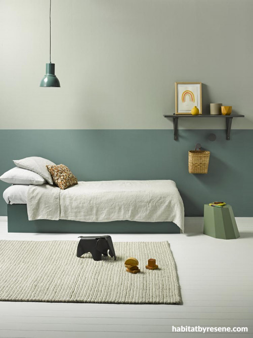 split colours, kids rooms