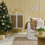 Christmas in golden living room