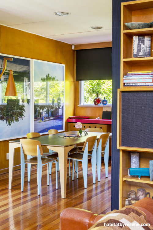 Hardwood floor in dining room