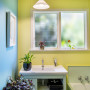 Bathroom in sunny yellow colour
