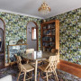 parrot wallpaper, dining