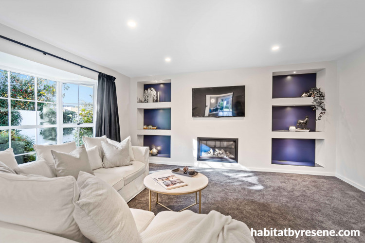 The unique custom made shelving