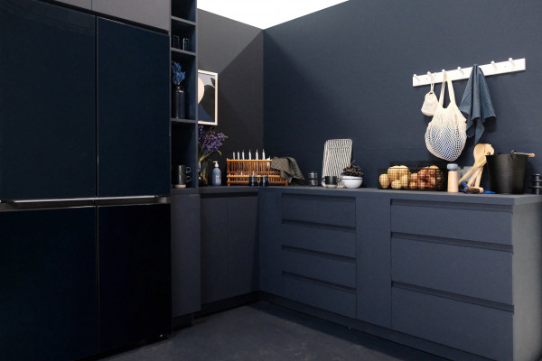 Bespoke French Door Refrigerator Glam Glass in Navy copy