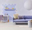 Purple living room