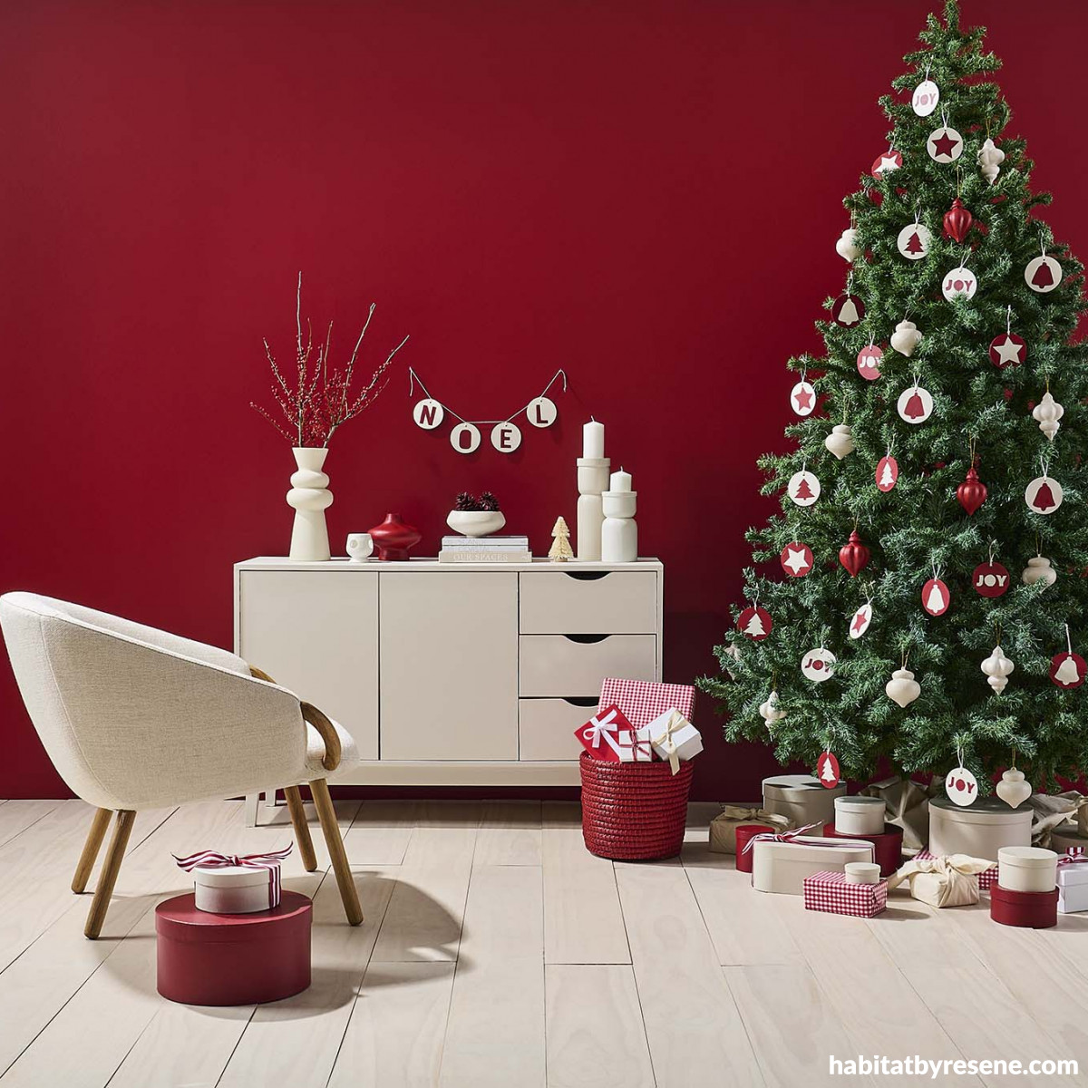 Classic Christmas with a local twist green, red and cream Christmas