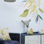 wall art, blue lounge