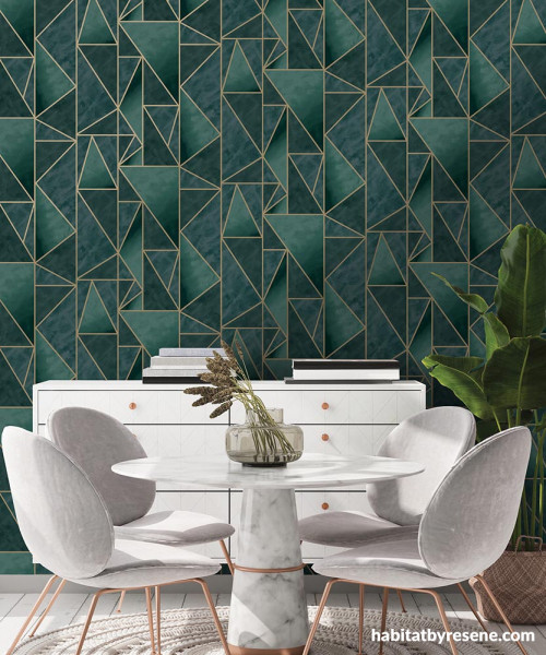 maximalist, wallpaper, dining