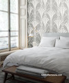 bedroom, wallpaper, neutral