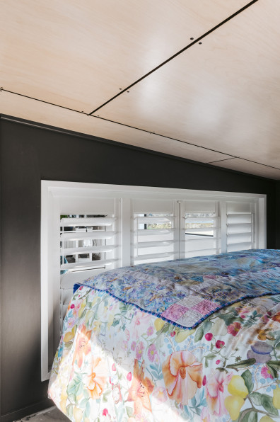 The winner of Tiny House of the Year is dark and delightful in Resene Half Nocturnal The winner of Tiny House of the Year is dark and delightful in Resene Half Nocturnal