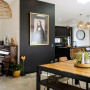 Black dining living kitchen  
