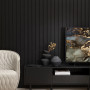 Black media living room