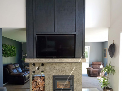 An empty Feilding paddock becomes a family home with an inspired moody dark grey colour palette including Resene Blue Charcoal and Resene Crowshead