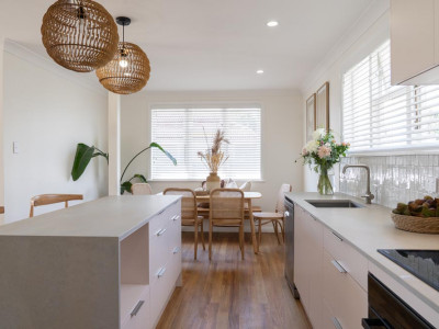 Renovation masters Alice and Caleb at it again: A stunning Orewa home makeover