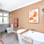 cashmere colour, bathroom, modern