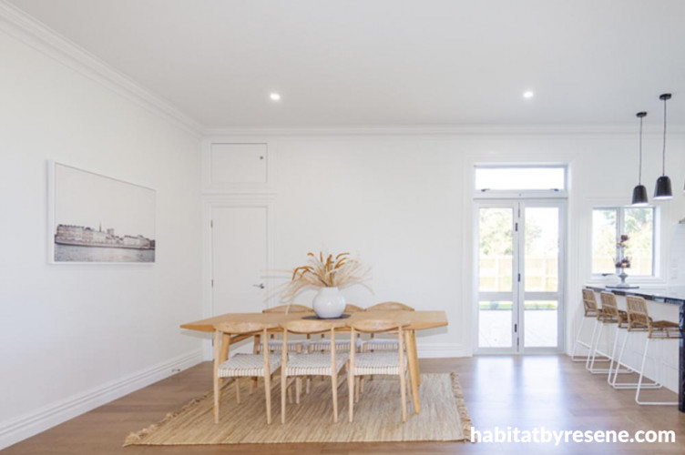 airy kitchen, dining