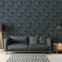 Bold and beautiful, Resene Wallpaper Collection 379832_5 creates a cosy yet modern space to unwind in this living room.