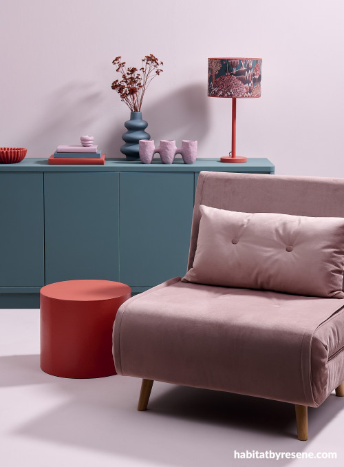 Pink room creates calming vibe