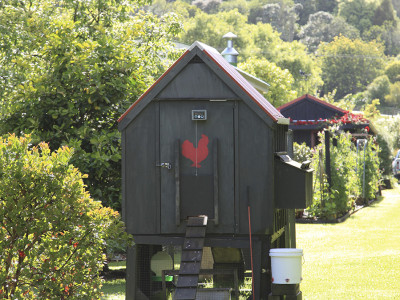 An enchanting cottage garden with a cute-as-a-button Shepherd's Hut