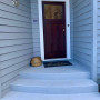 front porch, blue grey, front entrance