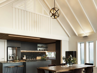 A coastal home with a creative neutral palette is renovated on time and under budget