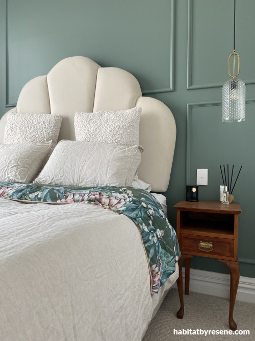 Among the Resene colours used in this project, Candace holds a special affinity for Resene Yucca, which graces the master bedroom. She appreciates its balance of warmth and cosiness, making it the perfect choice for a room that doesn't receive abundant na