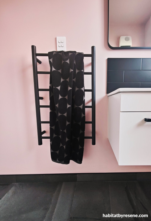 Resene pink bathroom