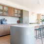 Fresh and bright colours in kitchen makes for exciting space