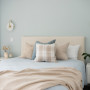Bedroom, soft blue bedroom, bedroom featuring Resene Half Duck Egg Blue