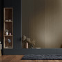 Lounge, lounge featuring dark wallpaper, lounge featuring moody hues