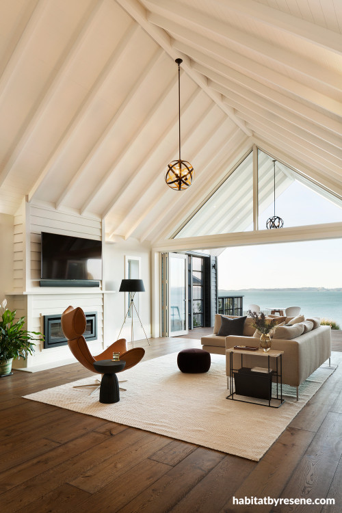 Coastal home featuring Resene Quarter Ecru White