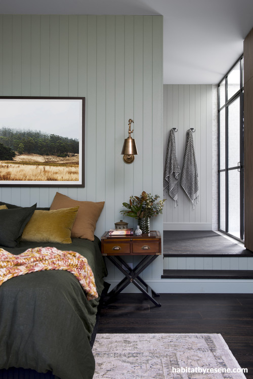 Bedroom featuring Resene Mantle
