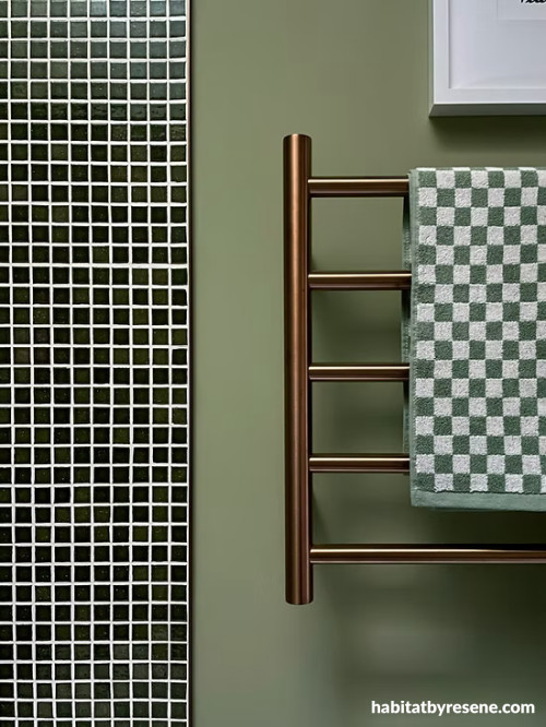 Bathroom, bold green bathroom