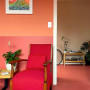 Future children’s bedroom in Resene Apple Blossom and Florentine Pink, floor in Apple Blossom