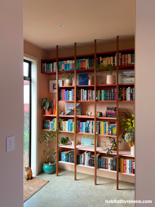 Study featuring walls and ceiling in Resene Cashmere