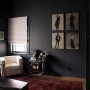 Bedroom, bold dark blue bedroom, bedroom featuring Resene Atomic