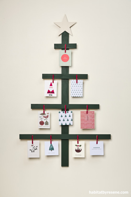 Wooden branch tree holder