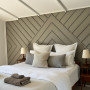 Master bedroom, bedrrom featuring Resene Taupe Grey