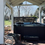 Pergola, outdoor pergola featuring Resene Alabaster