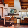 Kitchen and dining area featuring timber features and Resene Bianca
