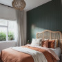 Green bedroom, Resene Celtic