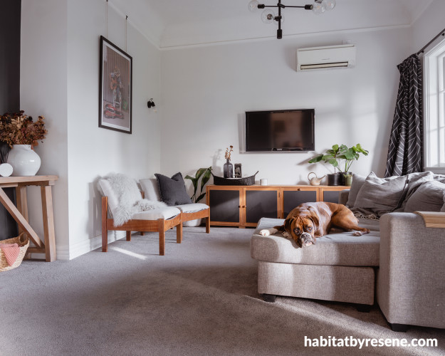 boho lounge, Resene Alabaster, Resene Black White, 