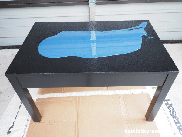 paint pour coffee table