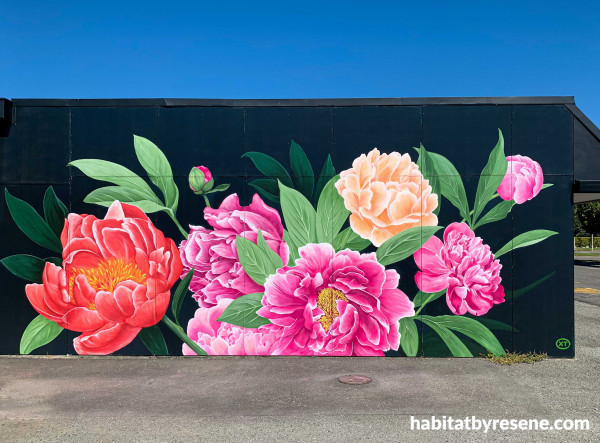 peony mural napier Christie Wright